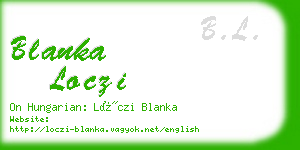 blanka loczi business card